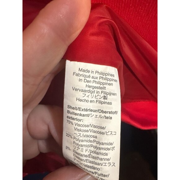 J.Crew Womens Red Open Blazer Jacket Size 14 Viscose Blend NWOT - Picture 4 of 6